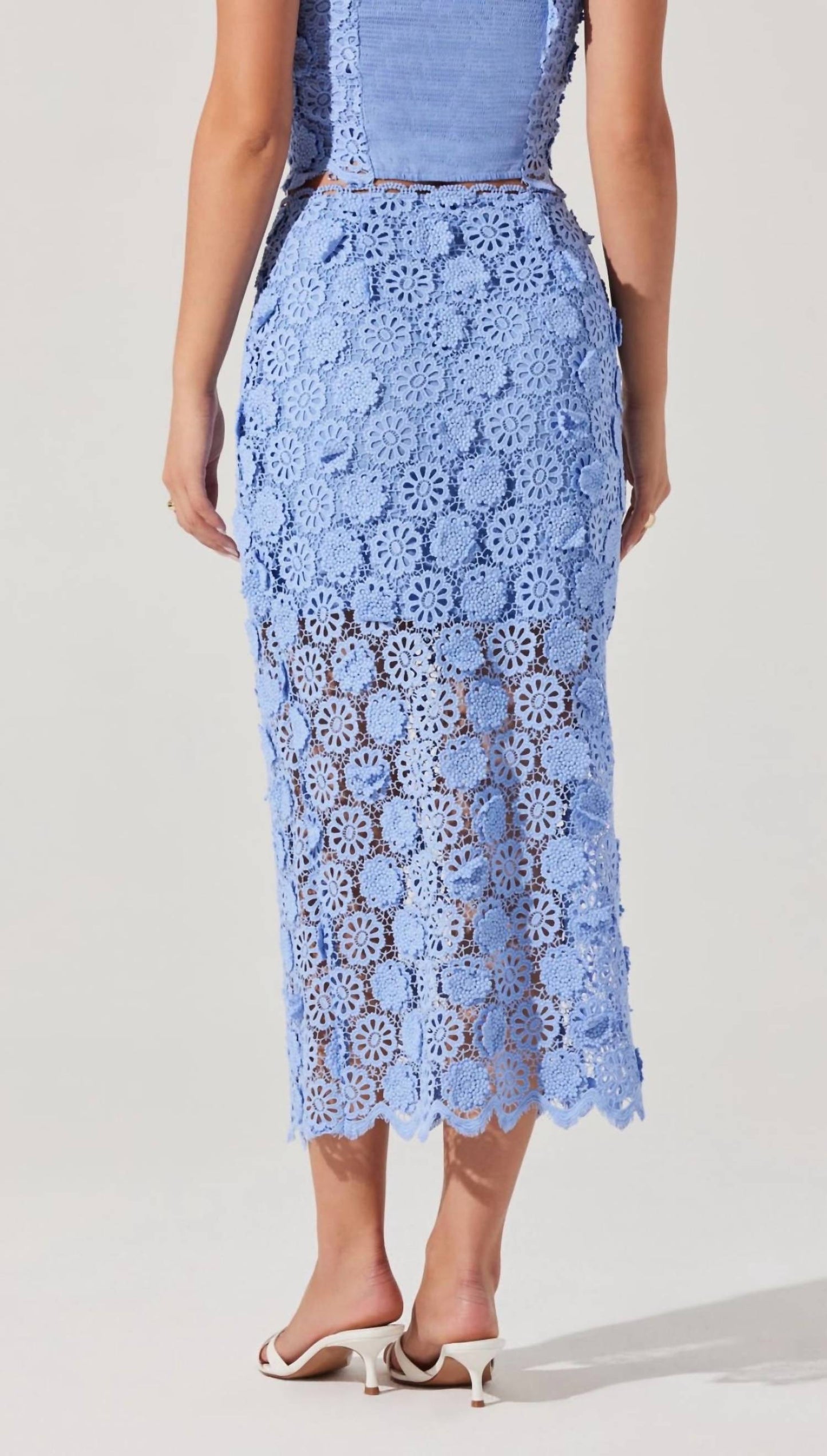 Astr - Jonae Crochet Maxi Skirt