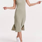 Another Love - Britta Side Slit Midi Dress