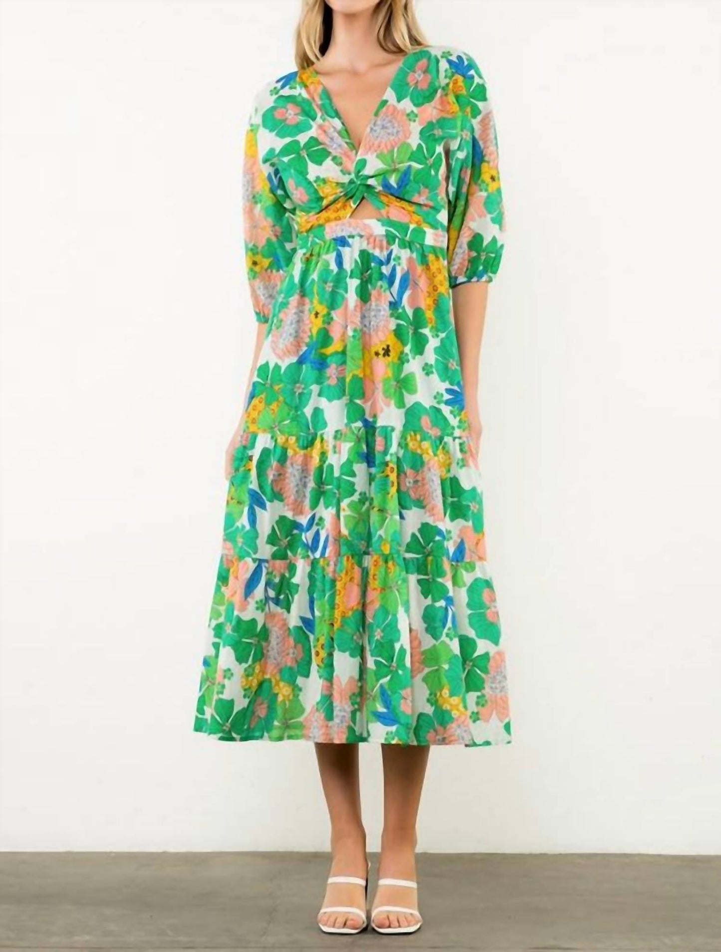 Thml - Twist Detail Floral Maxi Dress
