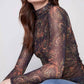 Charlie B - Mock Neck Top With Side Ruching