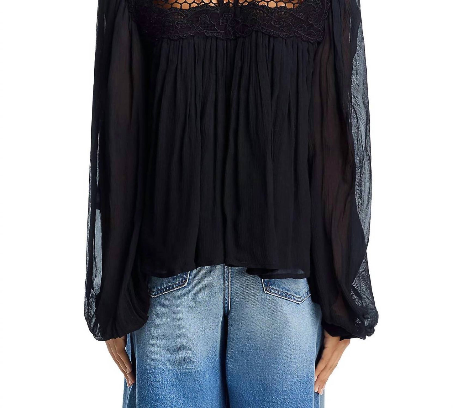 Sea - Daphne Lace Long Sleeve Top
