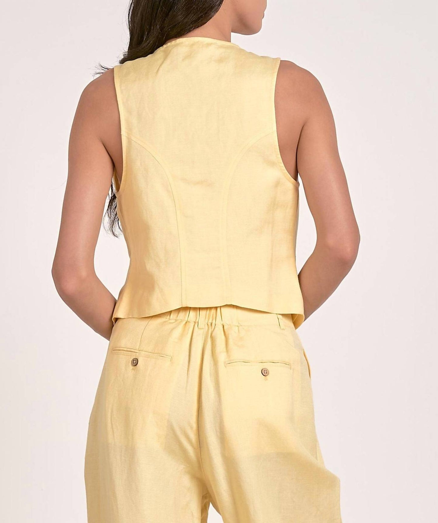 Elan - Linen Button Down Vest