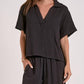 Elan - Gauze Button Down Top