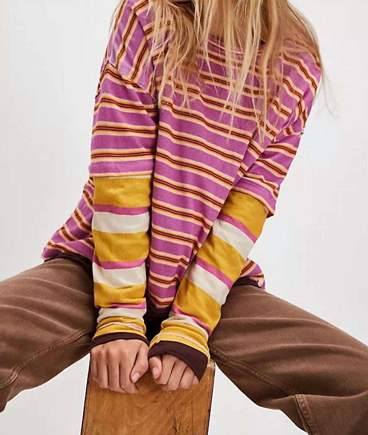 Free People - NINA STRIPE LONG SLEEVE TEE