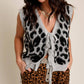 So Me - Leopard Print Tie Front Top