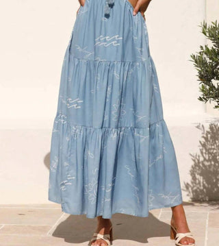 Trendsi - Cutout Printed Sleeveless Midi Cami Dress