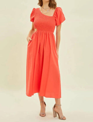 Trendsi - Heyson Smocked Cutout Midi Dress