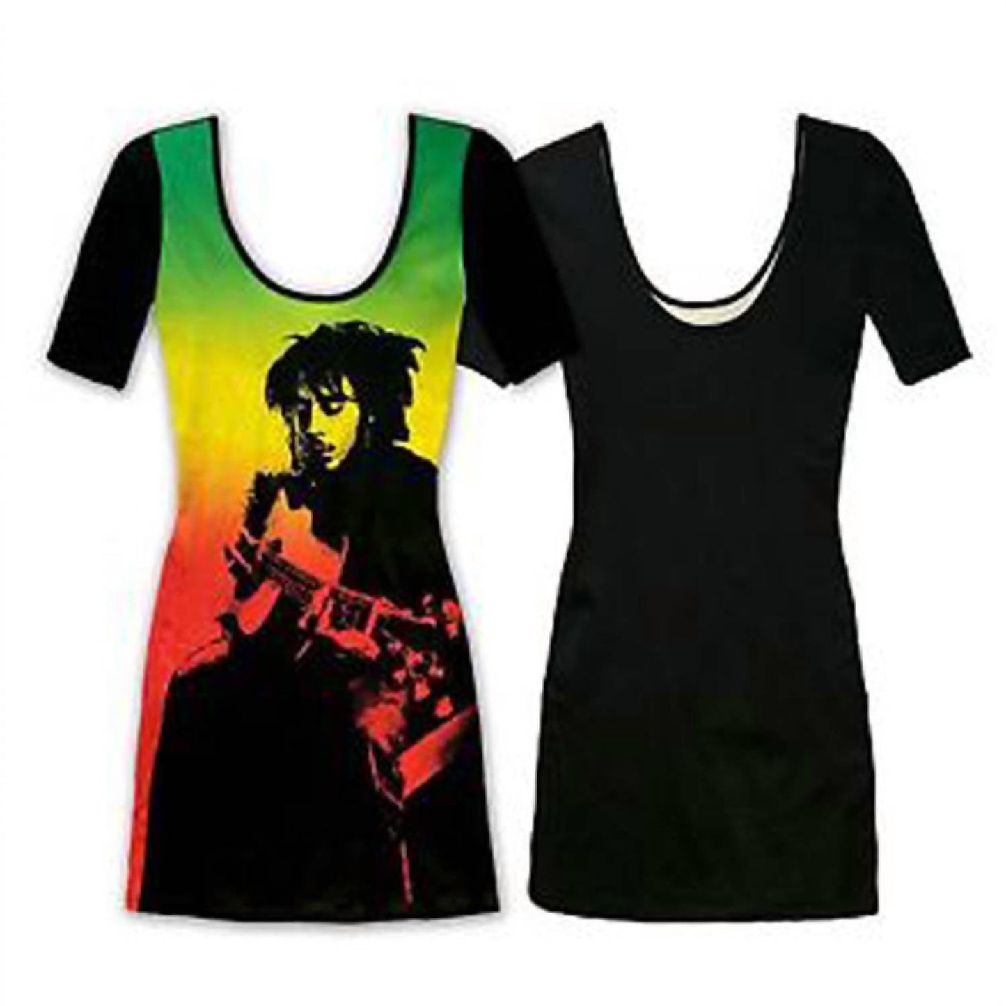 Bob Marley - Teen's Guitar Ombre Mini Dress