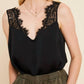 Wishlist - Satin Lace Trimmed Top