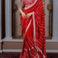 Zaalima Fashion - Chiffon Embroidered Saree With Mirror & Thread Work