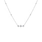 10K White Gold Bezel Set Princess Diamond 3 Stone Kite Shape and Station Necklace (H-I Color, SI2-I1 Clarity) - 18" Inches