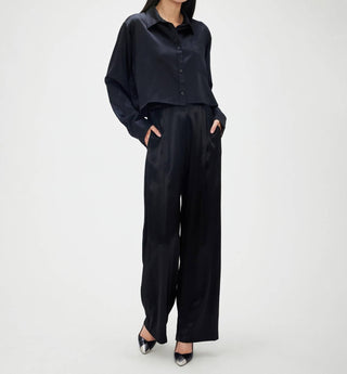 Enza Costa - Pleated Satin Pant