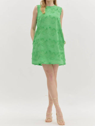 Entro - Sleeveless Floral Appliqué Mini Dress