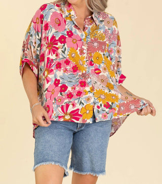 Bibi - Kelly Floral Button Down Shirt