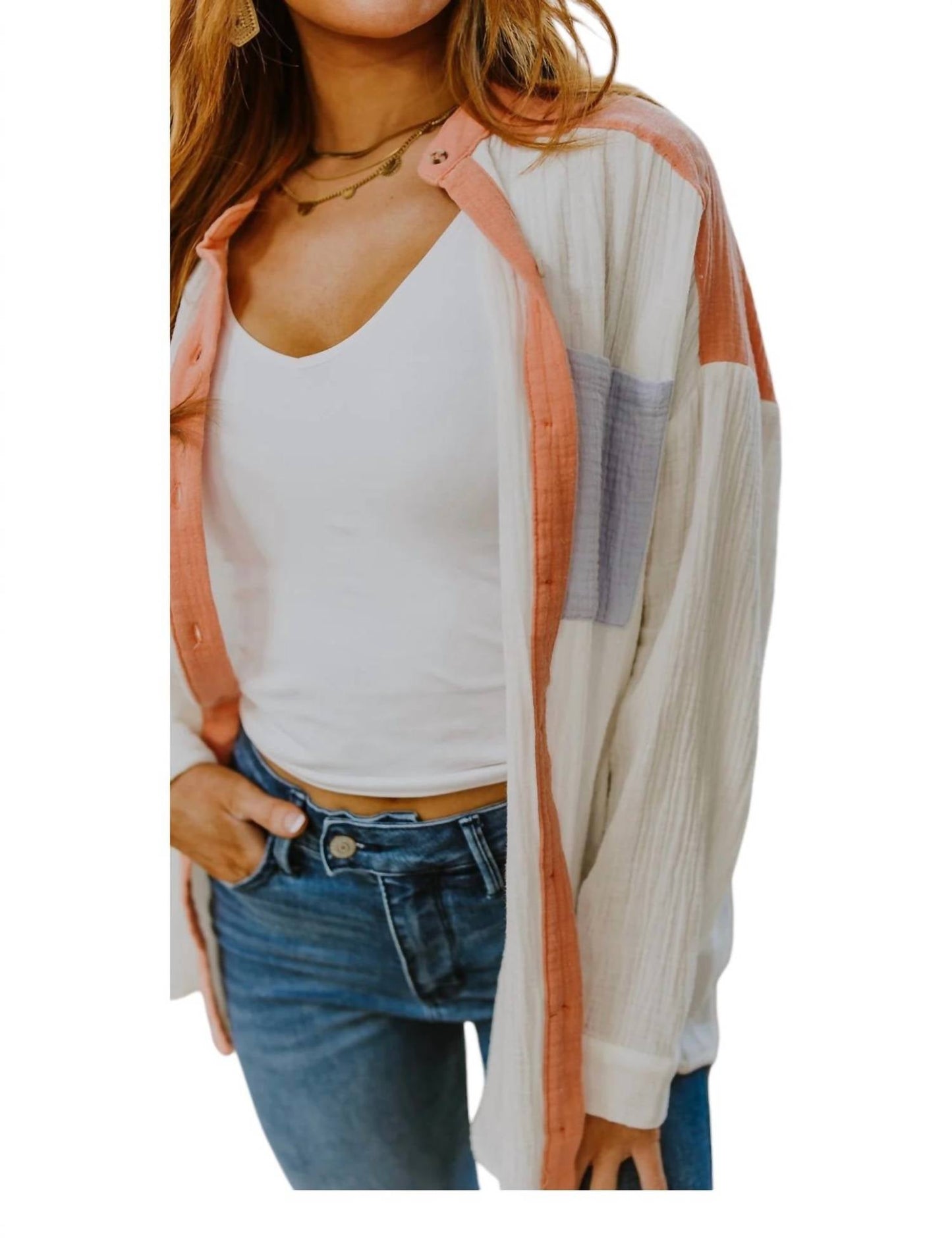 White Birch - Easy To Love Color Block Shirt