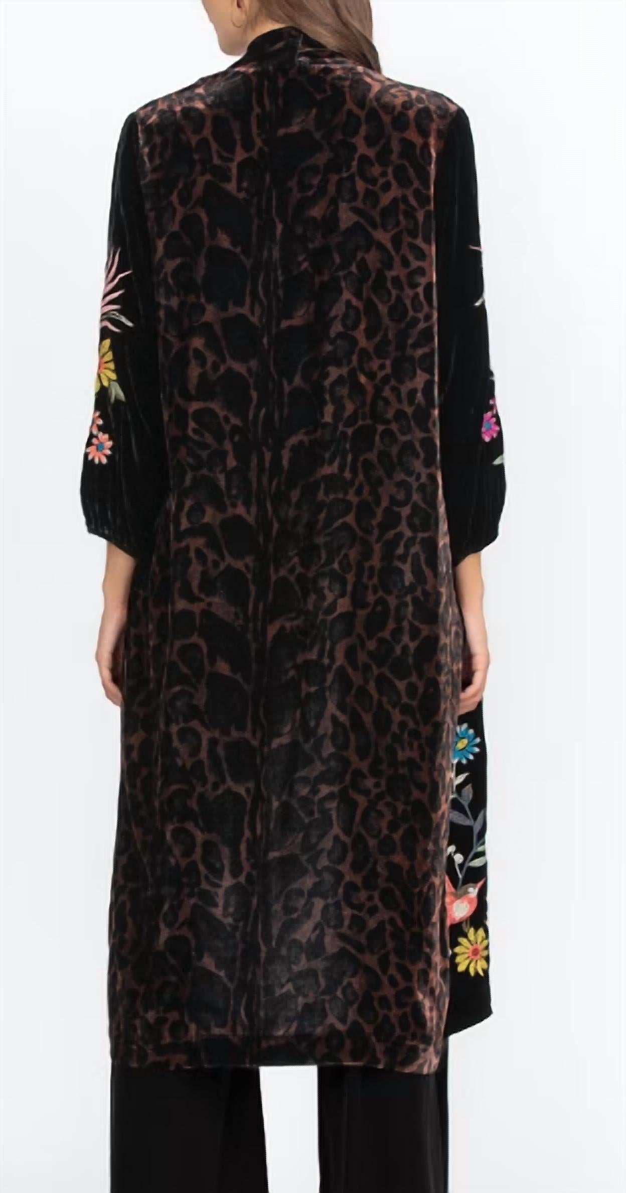 Johnny Was - Tiarei Velvet Bishop Sleeve Kimono Coat