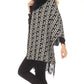 Oolala - Meander Pattern Real Fur Collar Fringe Cape