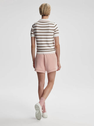 Varley - Faustine Button Stripe Neck Polo