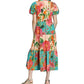 Apny - Women's Large Floral Print Dress
