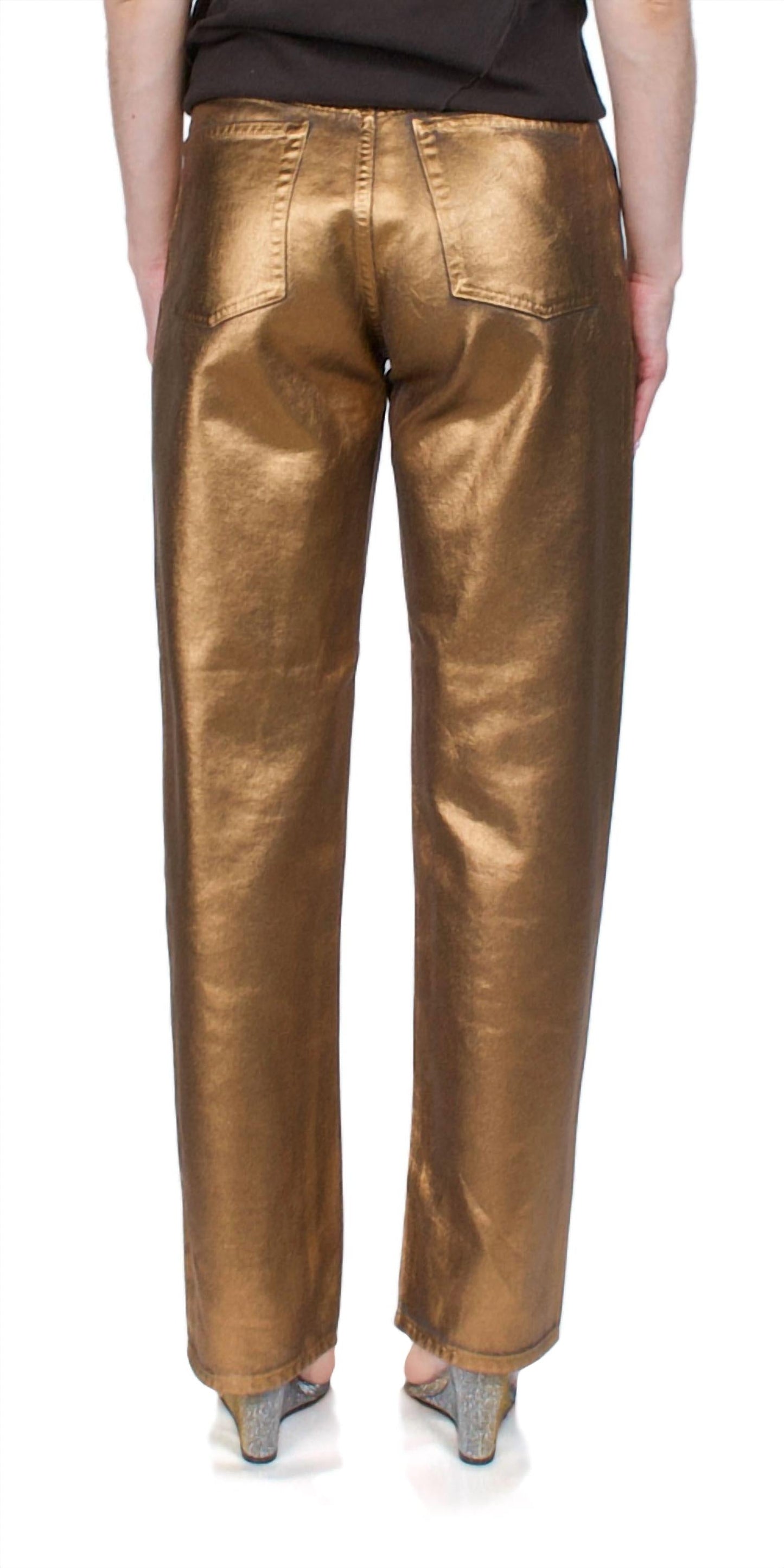 6397 - Women's Coated Pitched Baggy Jean
