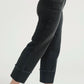1822 Denim - Mid Rise Black Cuffed Straight Leg Jeans