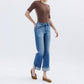 Flying Monkey - High Rise Cuffed Slim Wide Leg Jeans