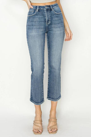 Risen - Mia High Rise Crop Straight Jeans