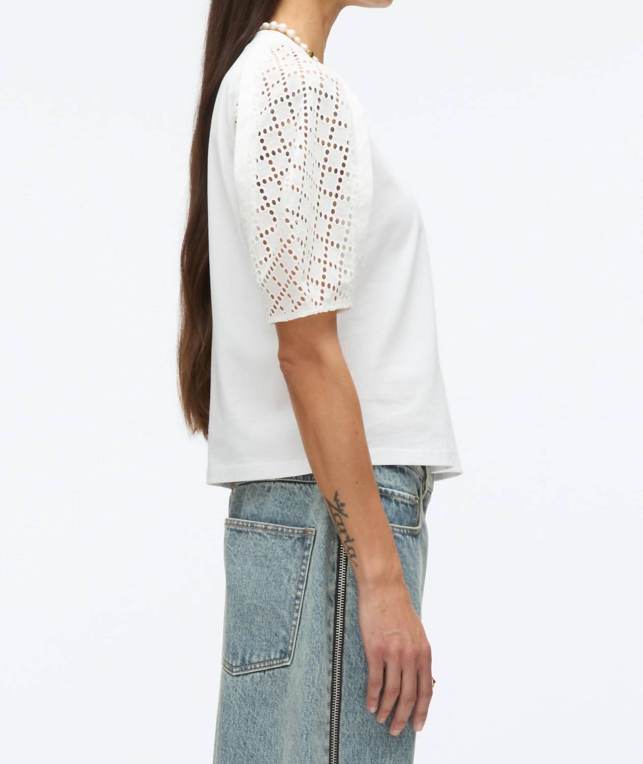 3.1 Phillip Lim - Broderie Anglaise Combo T-shirt