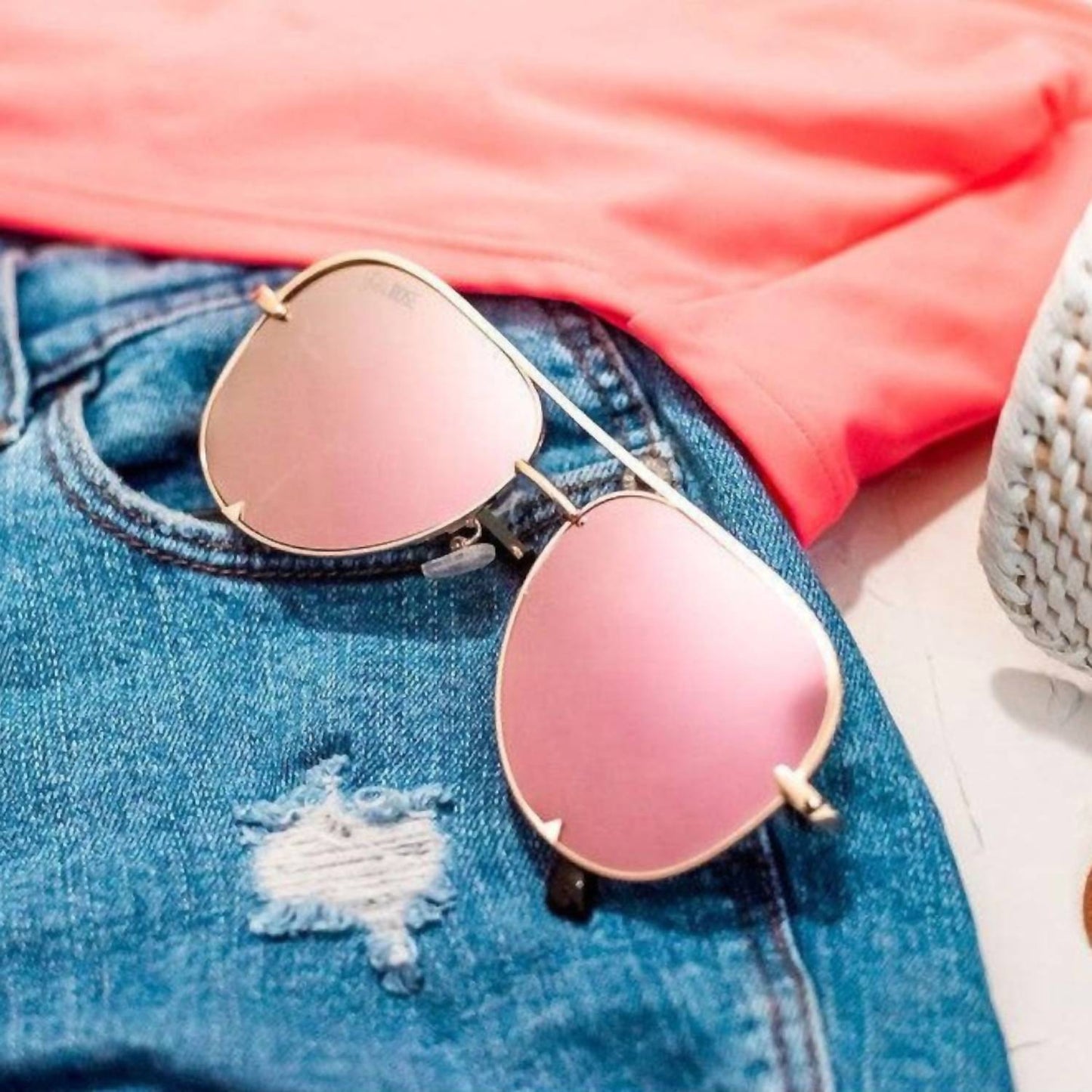 Julia Rose - Women's Kay High Quality Aviator Sunglasses