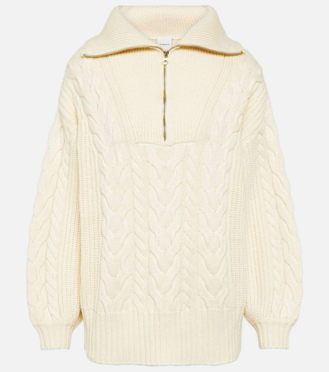 Varley - Daria Half Zip Cable Knit Sweater
