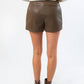 Anniewear - Faux Leather Mini Skort