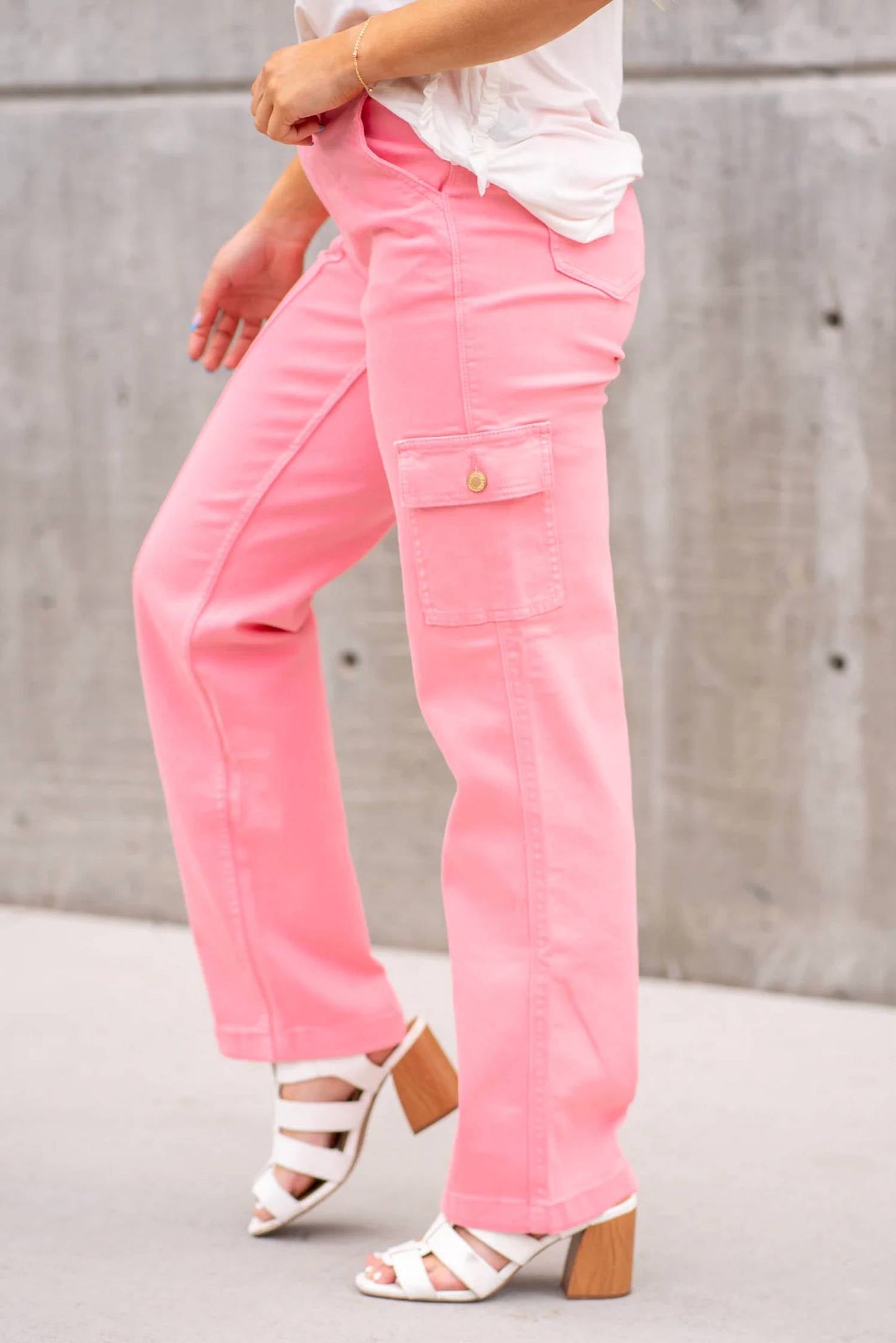 Judy Blue - High Rise Cargo Straight Jeans