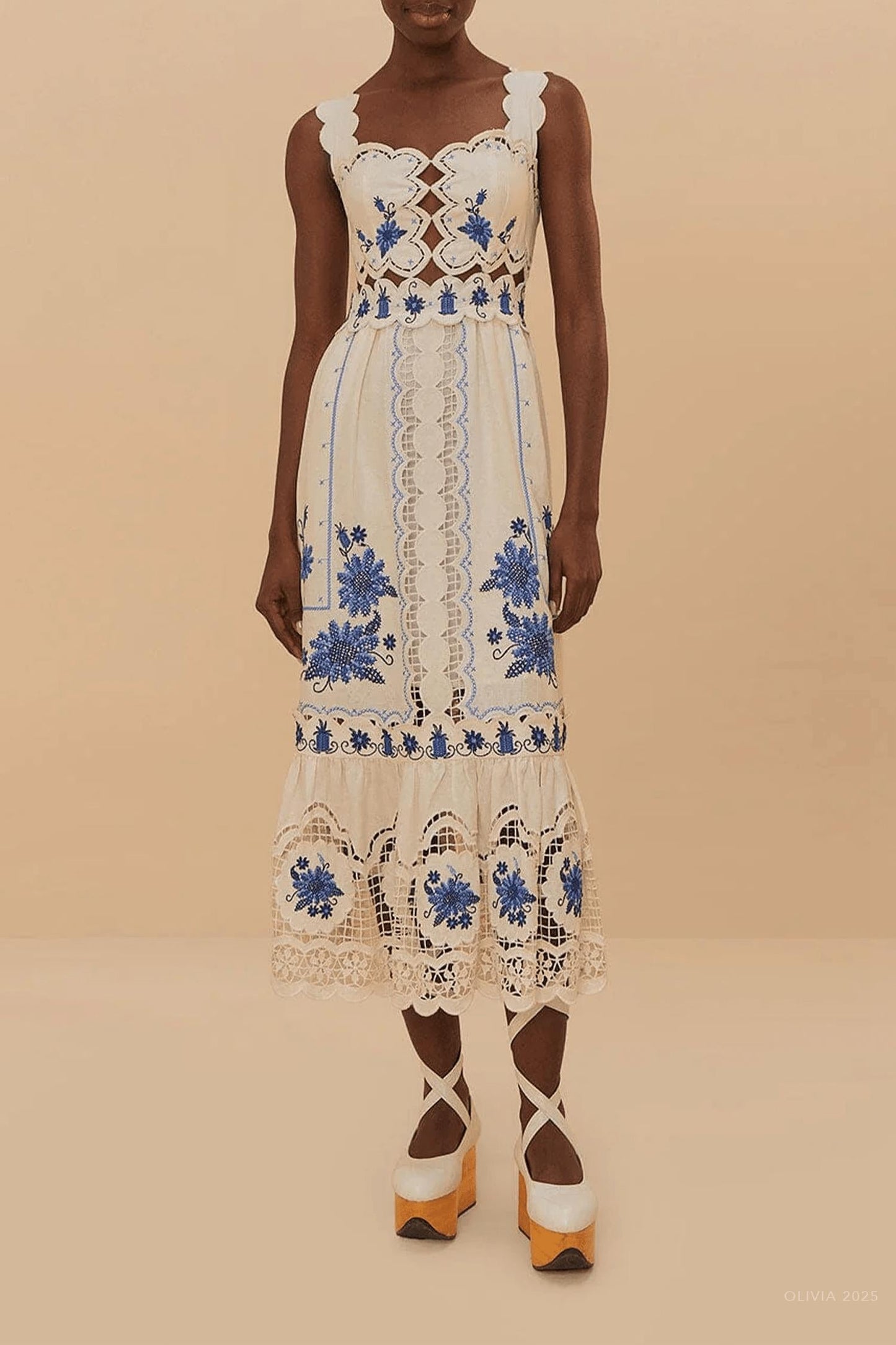 Farm Rio - Richelieu Sunflower Midi Dress