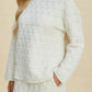 Trendsi - Double Take Full Size Texture Round Neck Long Sleeve Top and Pants Set