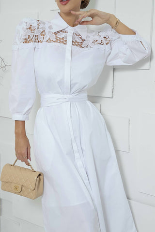 Marie Mercié - Vitoria White Linen Dress