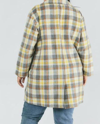 Davi & Dani - Oversized Plaid Coat