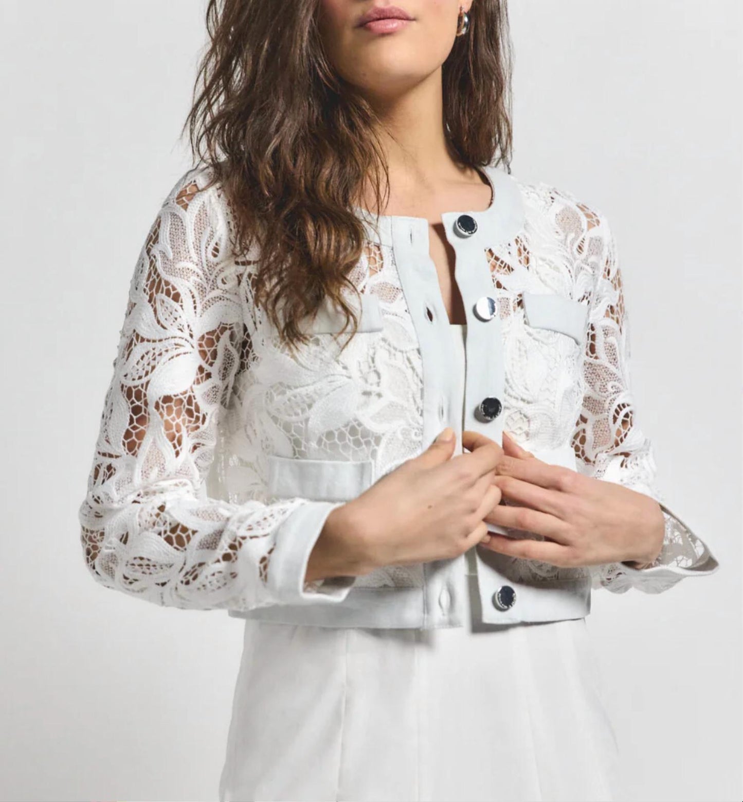 Derek Lam 10 Crosby - Women's Ashley Rigid Lace Jacket