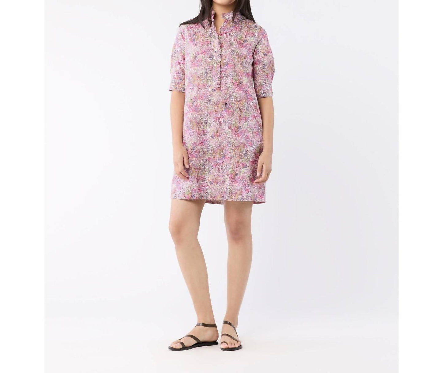 Ann Mashburn - Elbow Sleeve Frill Dress