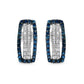 0.51 Carat Genuine Blue Diamond & White Diamond .925 Sterling Silver Earrings
