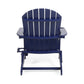 Zenithia Outdoor Foldable Adirondack Chair with 2 Cup Holders, Blue