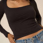 Project Social T - Danni Seamless Square Neck Long Sleeve