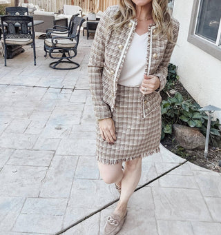 Entro - Women's Holiday In The City Tweed Skirt