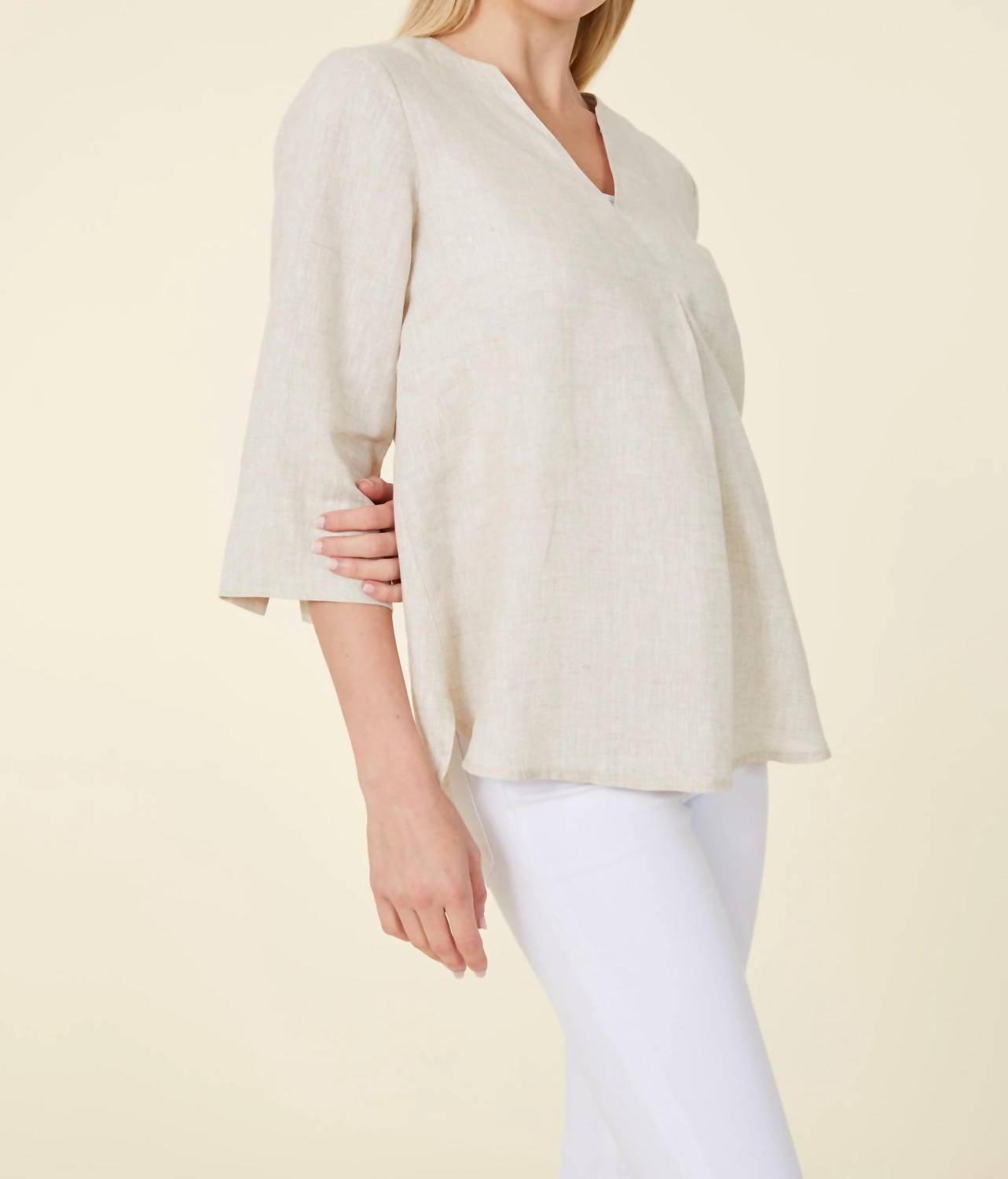 Dolce Cabo - Linen Three Quarter Sleeve Top