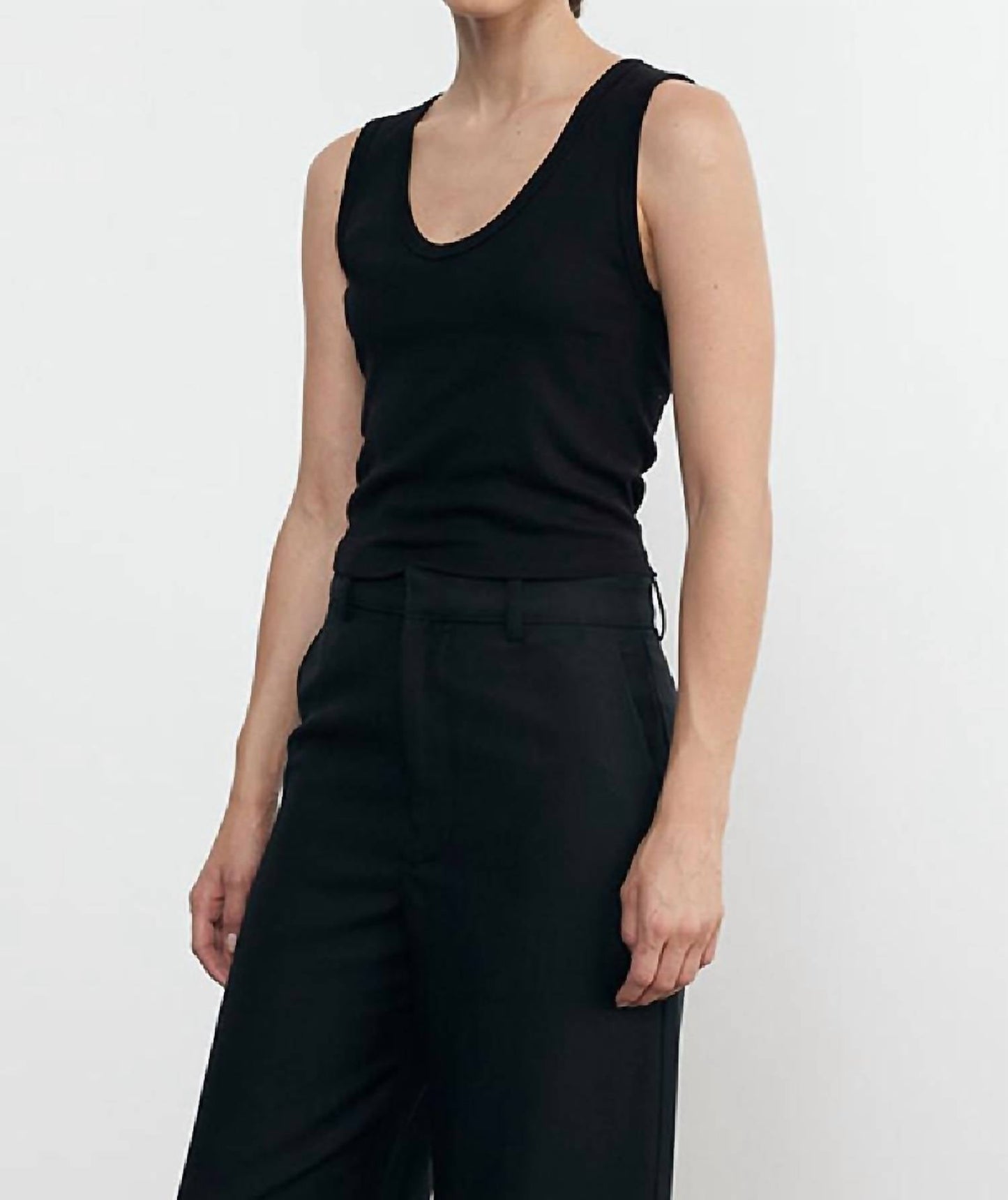 Enza Costa - Supima Baby Rib Cropped Fitted U Tank