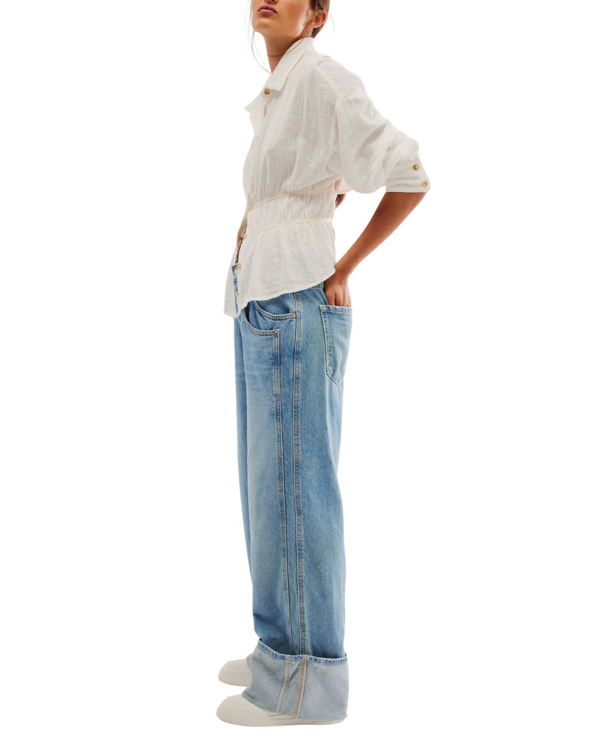 Free People - Inal Countdown Cuffed Low-rise Jeans