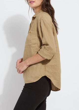 Lysse - Roe Roll Tab Linen Utility Shirt