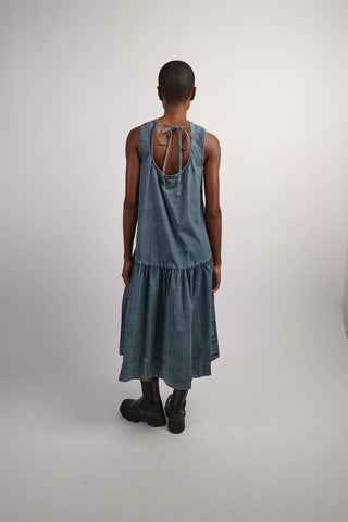 Ganni - Cotton Poplin Open Back Midi Dress