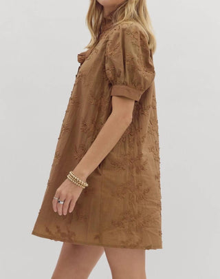 Entro - Graceful Blooms Embroidered Dress