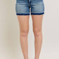 Judy Blue - Mid Rise Tummy Control Release Hem Shorts