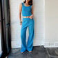 Bobi - Ribbed Scoop Neck Cropped Tank Top